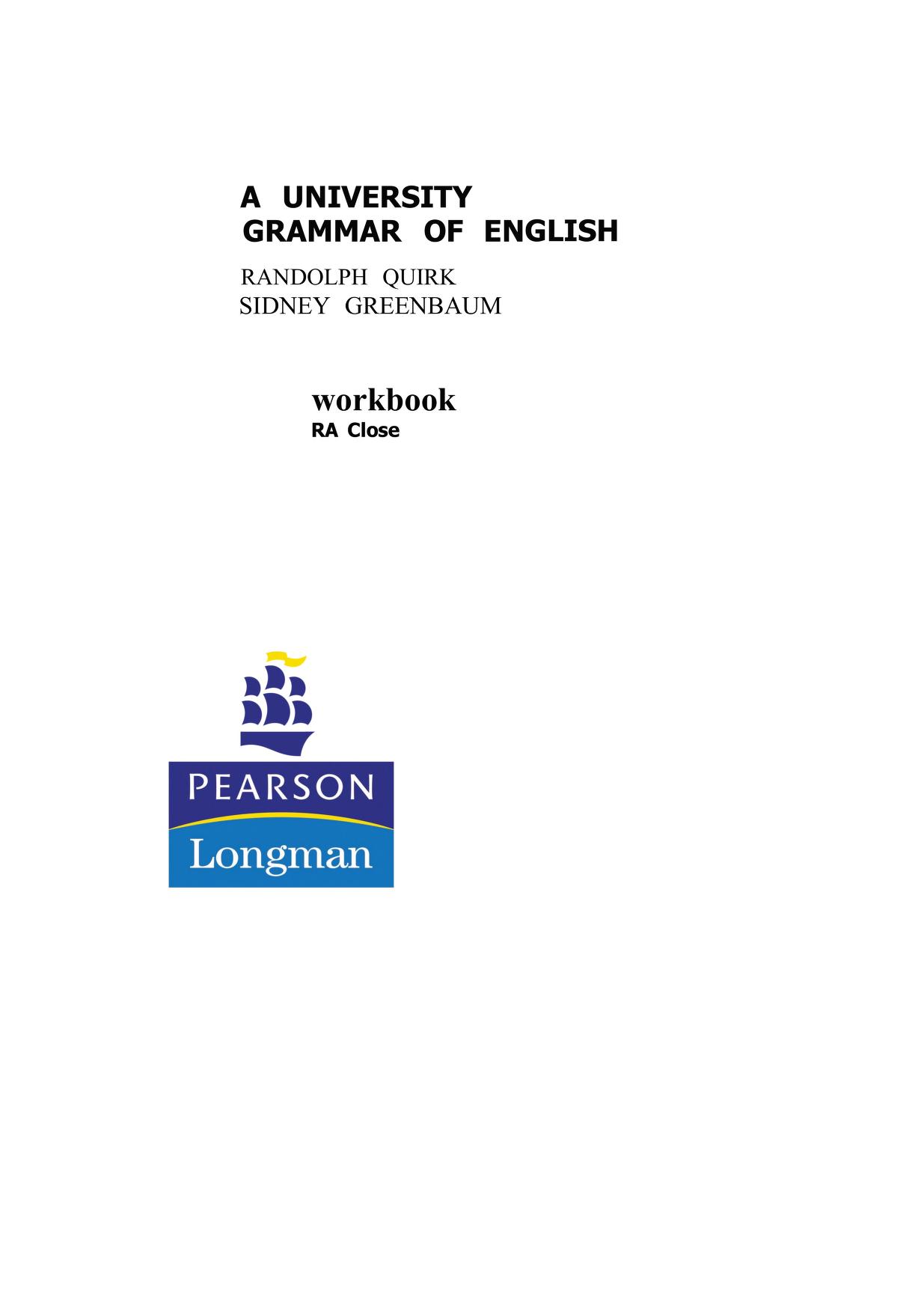 a university grammar of english workbook pdf free download